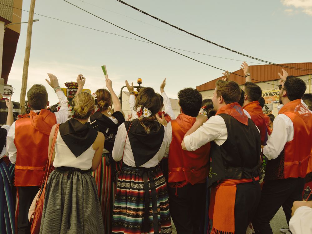 Peña de San Isidro celebrando las fiestas